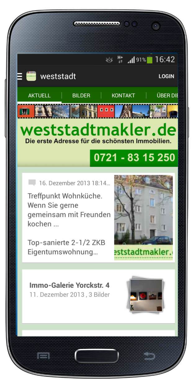 weststadtmakler-App bei Google Play, App Store und im Windows Store